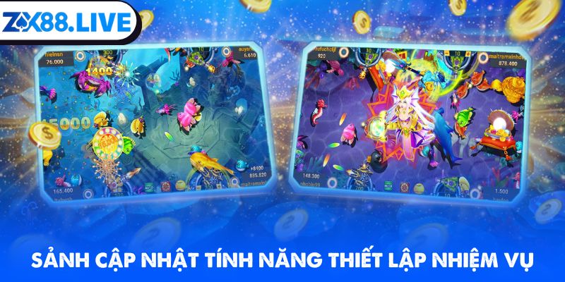 Sảnh cập nhật tính năng thiết lập nhiệm vụ